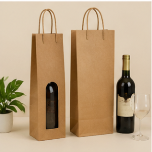 Recycled Paper Wine Bottle Bags